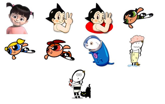 icônes de dessins animés Astro boy