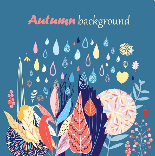 Autumn Backgrounds Hand Painted Illustrations
