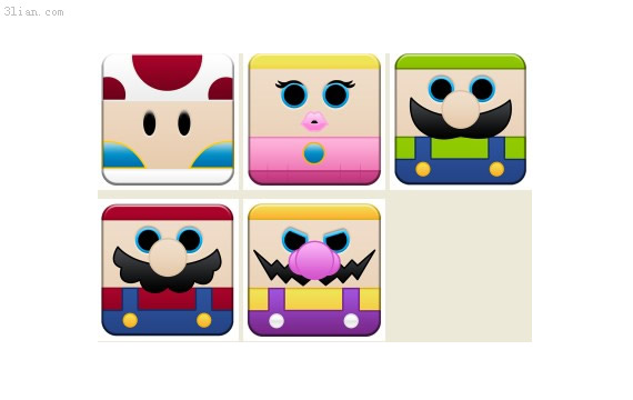 avatar kartun kotak wajah png ikon