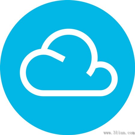 ícone de nuvem azul de fundo