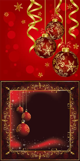 Background Of Beautiful Christmas Ornaments
