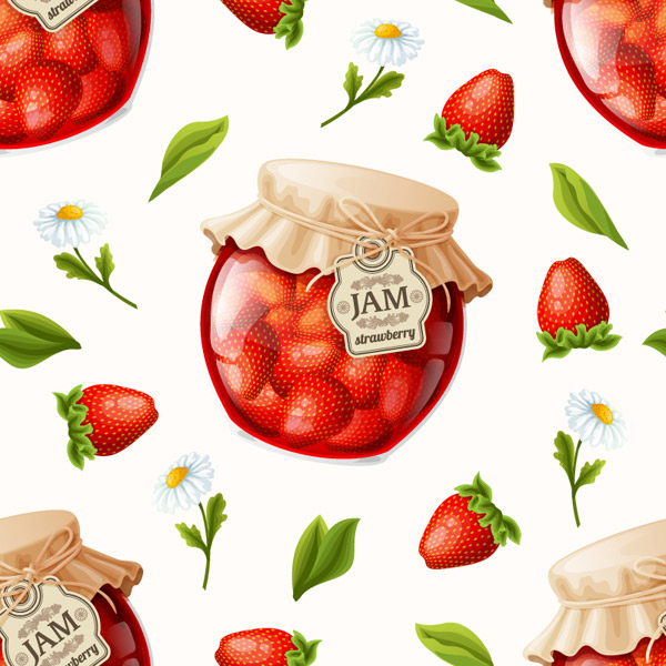 精緻的草莓果醬的背景
