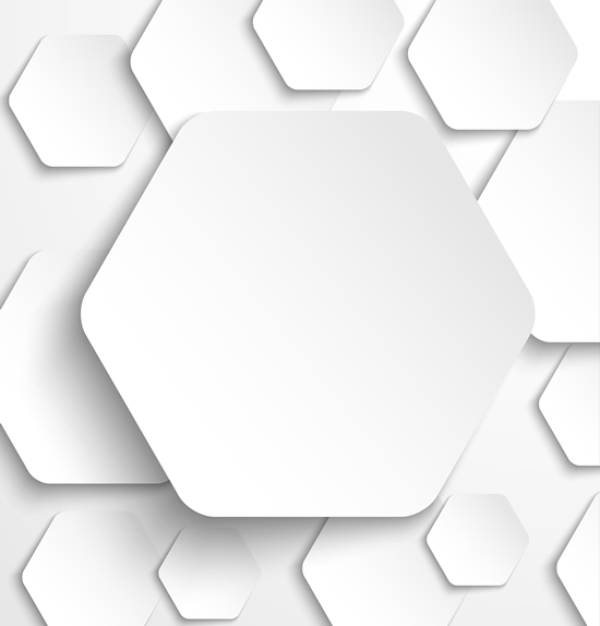 latar belakang murni putih hexagon