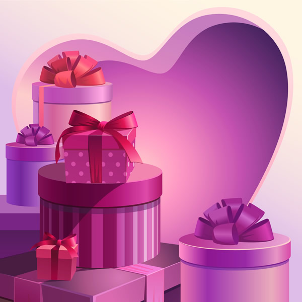 Background Of Valentine S Day Gift Box