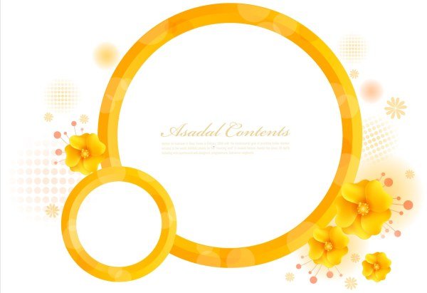 Hintergrund der gelben Blüten ring