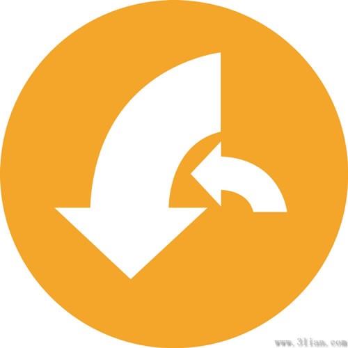 icône de flèche orange fond