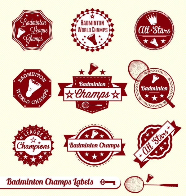 Badminton etykiety