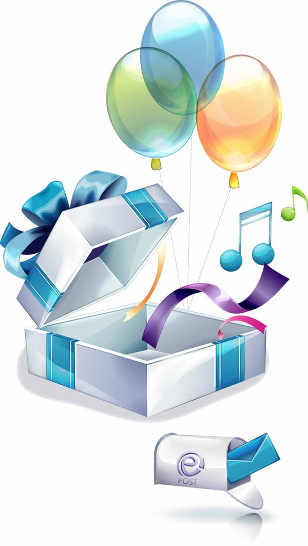 balon kotak musik hadiah