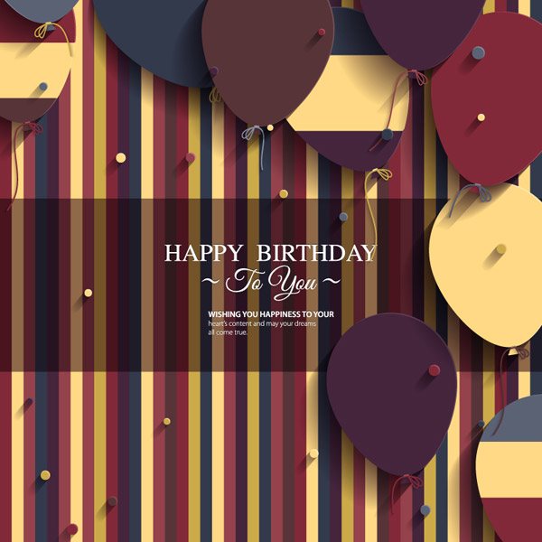 karta urodzinowa dekoracji balon