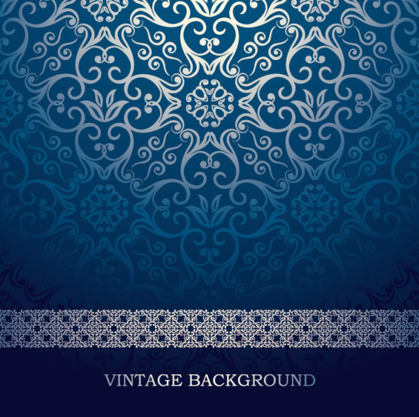 Beautiful Blue Patternvector Patternfree Vector Free Download