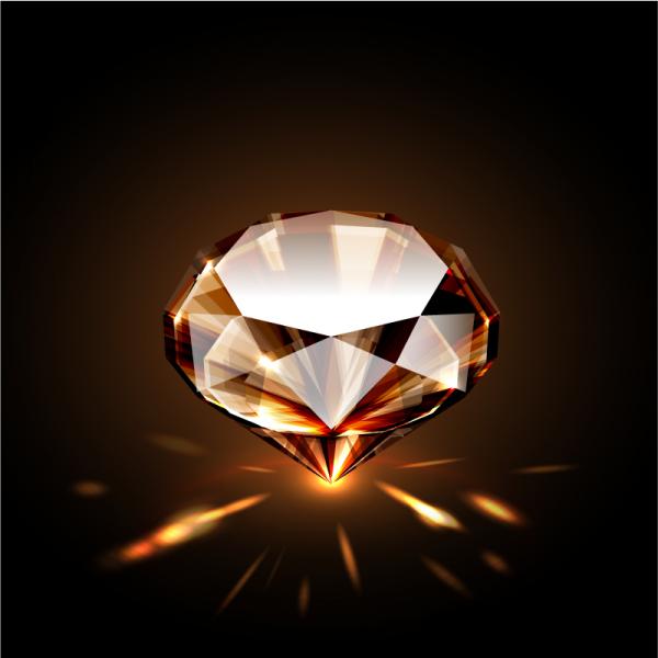 cristalli di diamante brillante bella