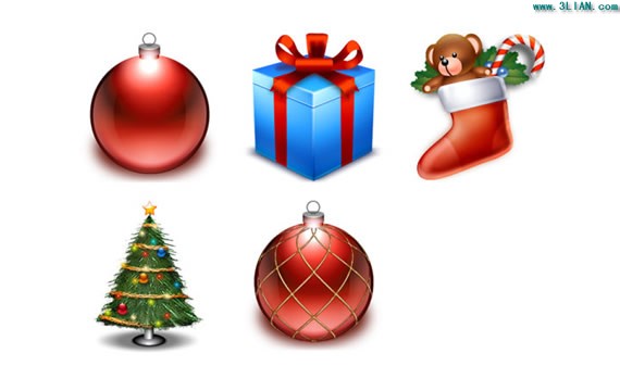 piękny Boże Narodzenie dekoracje ikony png