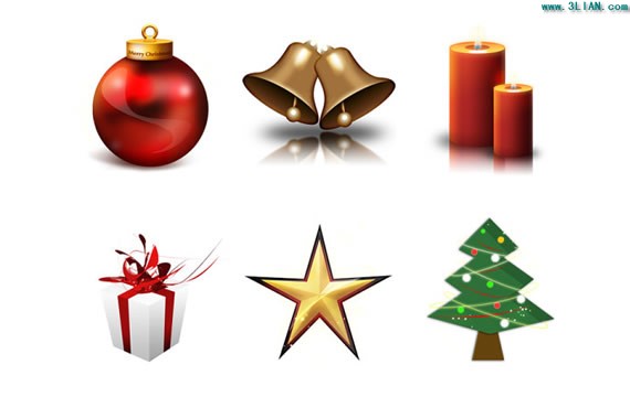 Beautiful Christmas Ornaments Png Icons
