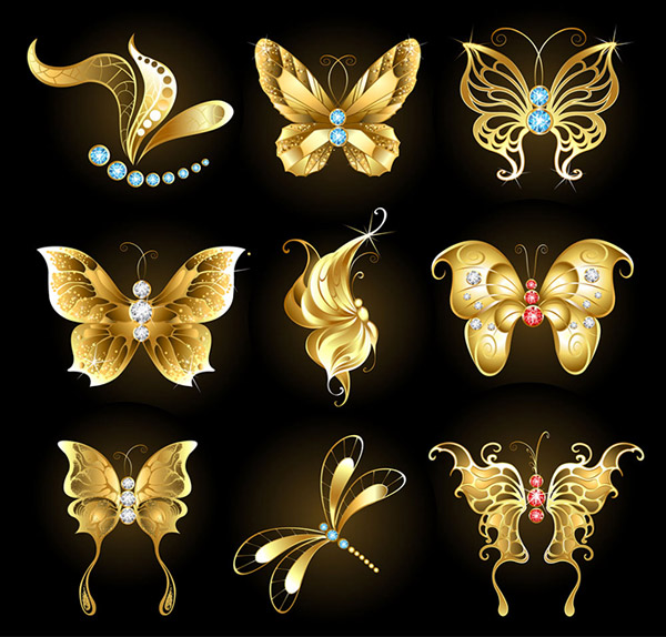 desain indah emas bug