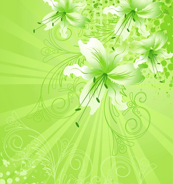 bunga hijau yang indah