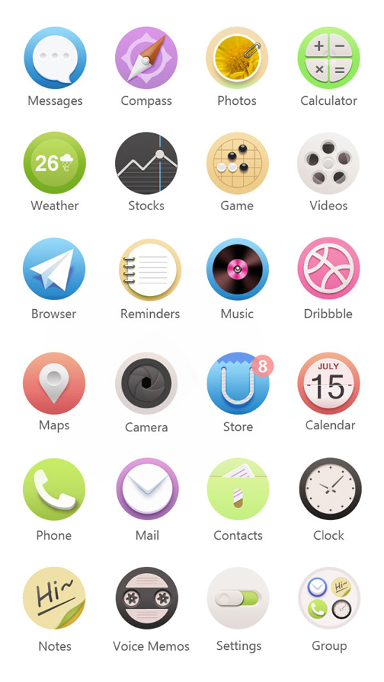 Piękny telefon komórkowy ikony psd materiału