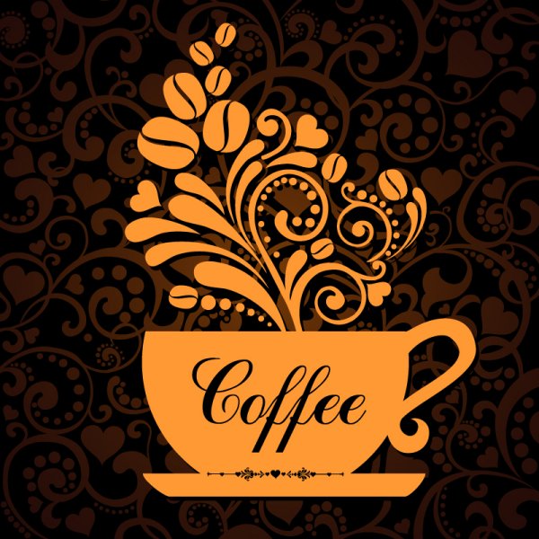 Beautifully Patterned Coffee Background