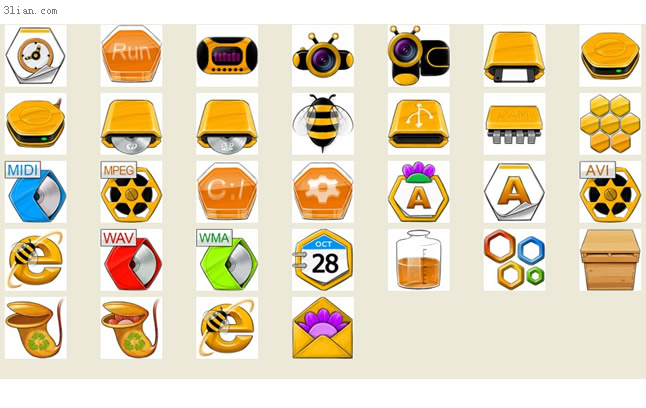蜜蜂主題桌面圖示 png