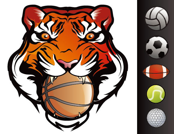 Bit Basketball Tigers Head