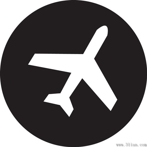 icônes de l'avion noir
