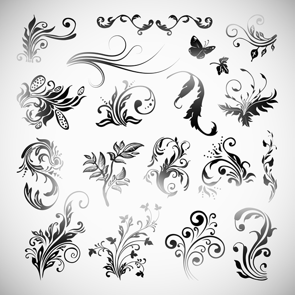 Black And White Hand Painted Pattern