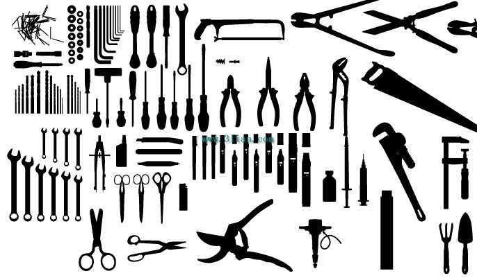 白と黒の金属製の工具