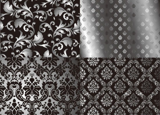 Black And White Party Continuous Pattern