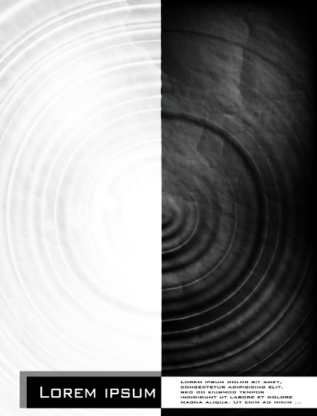 黑色和白色的对称波纹背景