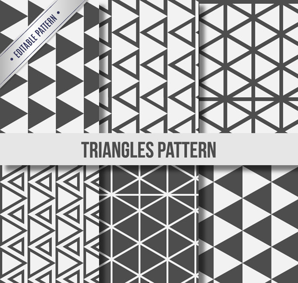Black And White Triangular Seamless Background
