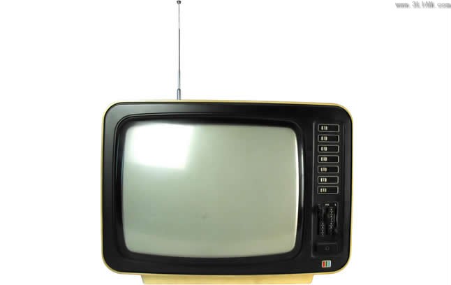 czarno-biały telewizor psd
