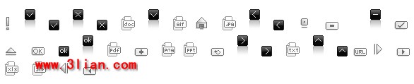 hitam dan putih halaman web gaya ikon