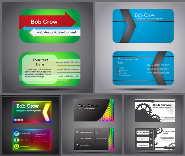 nero brillante business card design