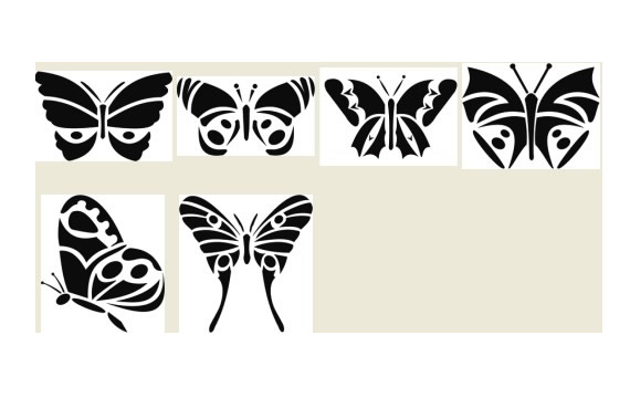 icone png farfalla nera