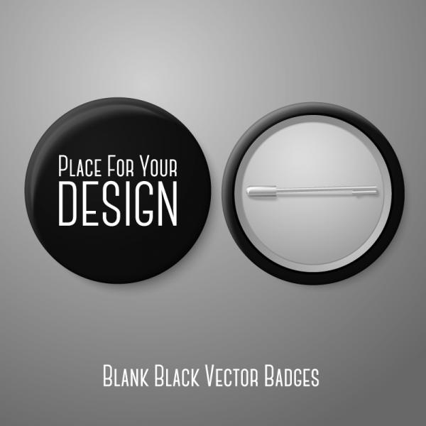 Black Round Badge Design