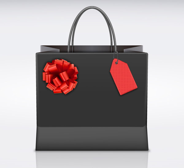 黒のショッピング バッグのデザイン