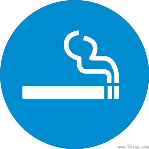 blauem Hintergrund Zigarette Symbole