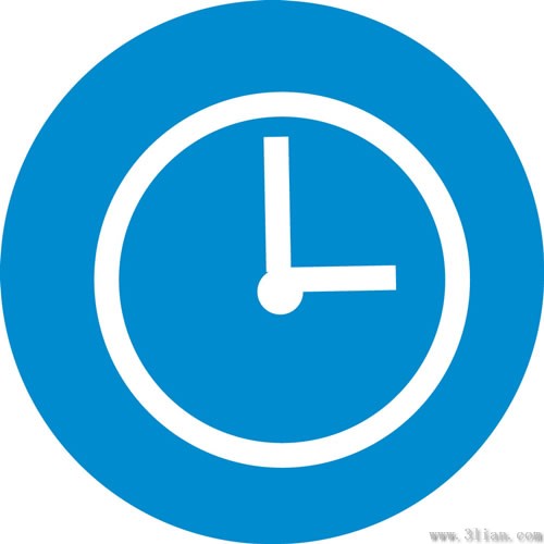 ikon jam latar belakang biru