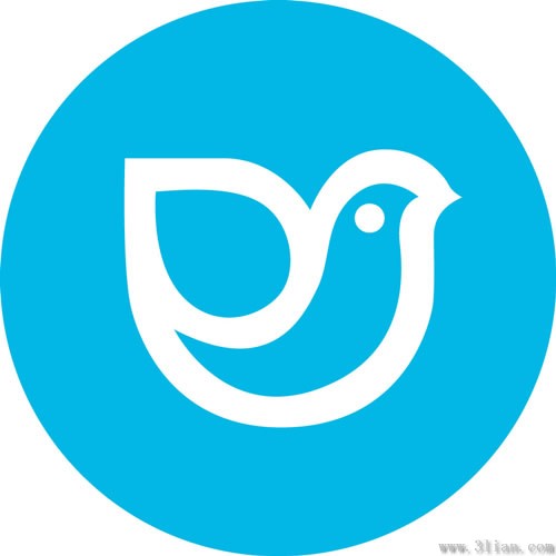icono de pájaro azul
