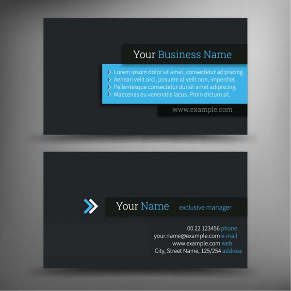 青のビジネス カード