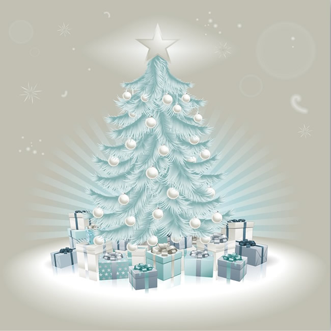 árbol de Navidad azul