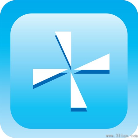 icona di design blu