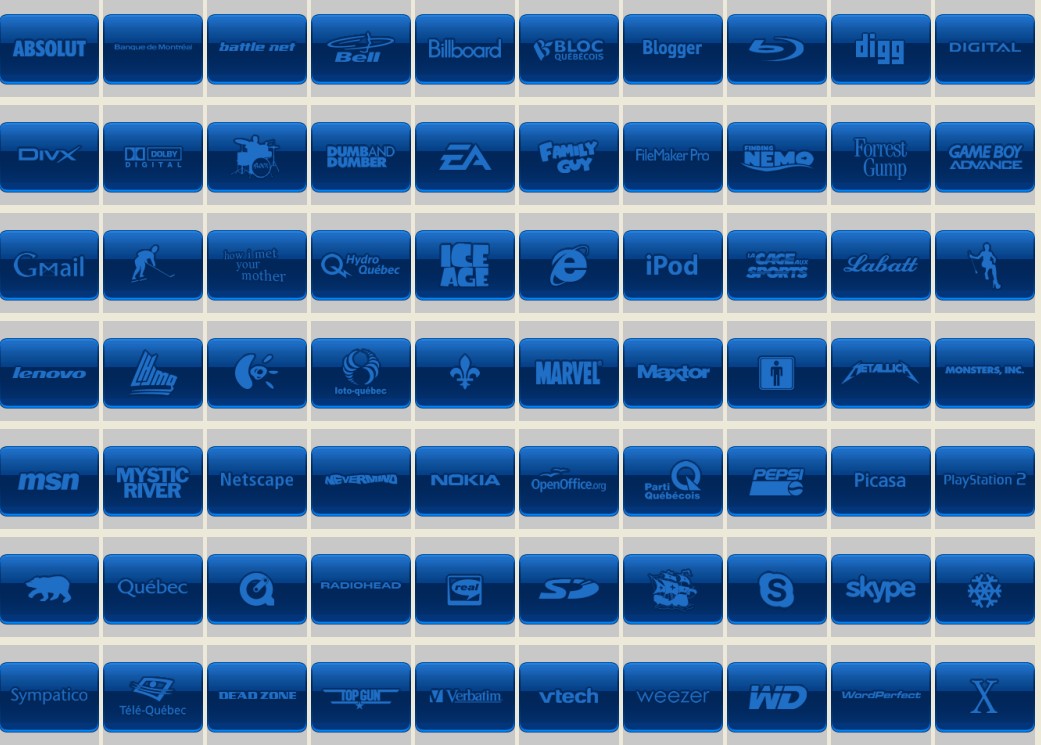 ícone no desktop azul png