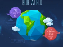 青い地球の折り紙