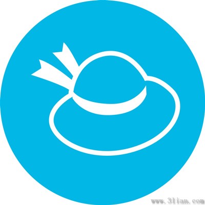 Икона шляпа синяя моды
