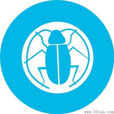 ícones de insetos azul