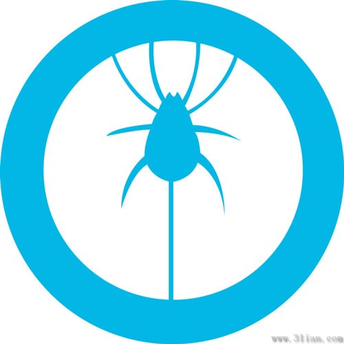 insectos azul iconos