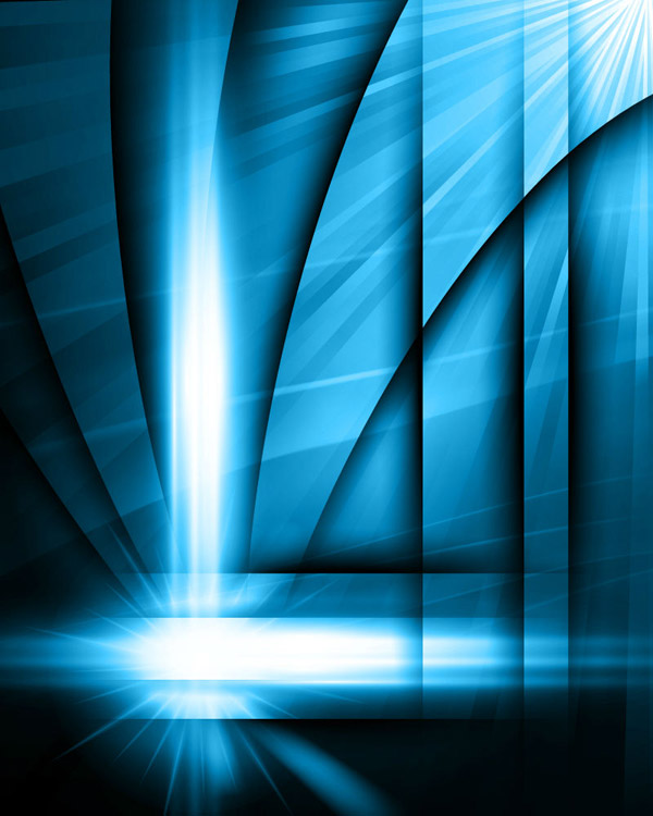 Blue Light Effect Background Of Origami