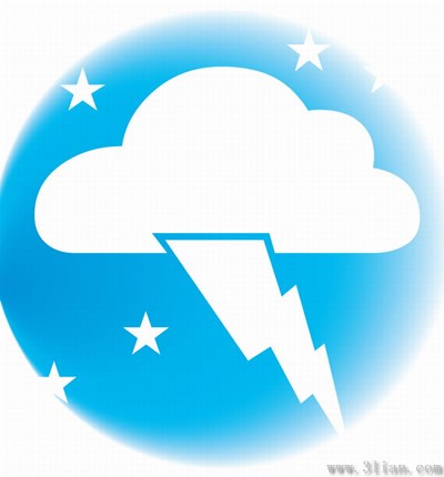 Blue lightning bolt ikon