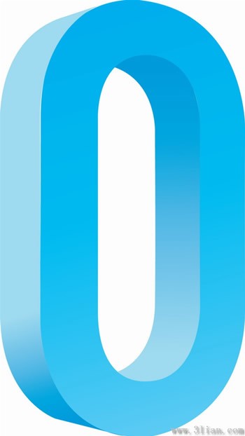 数字的蓝色图标