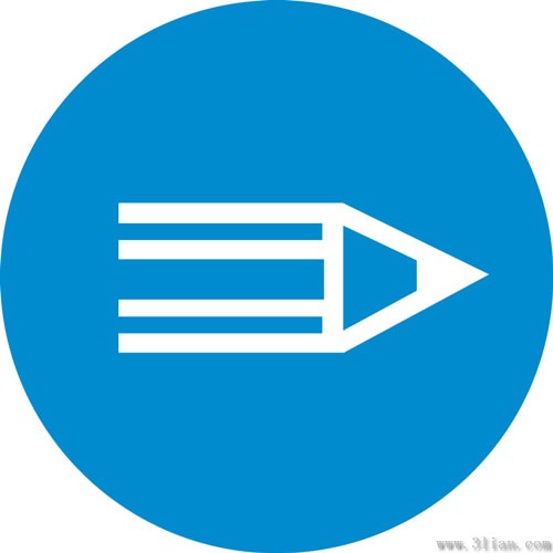 ikon pensil biru